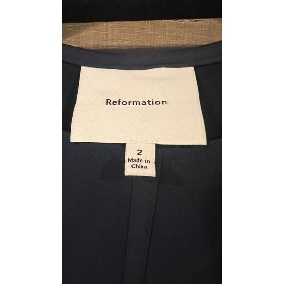 REFORMATION Cyra Drop Waist midnight navy Maxi Dress SIZE 2 NWOT - Picture 7 of 13